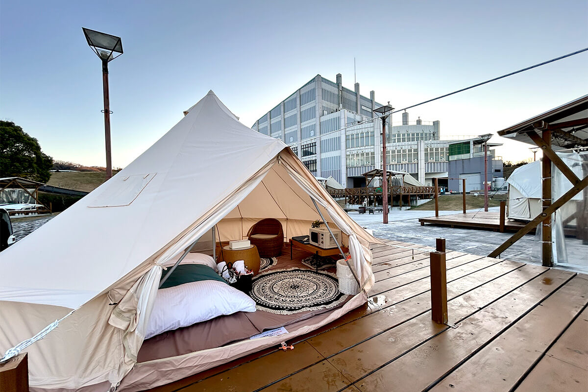 オーシャンテント（ダブルベッド）の全体像