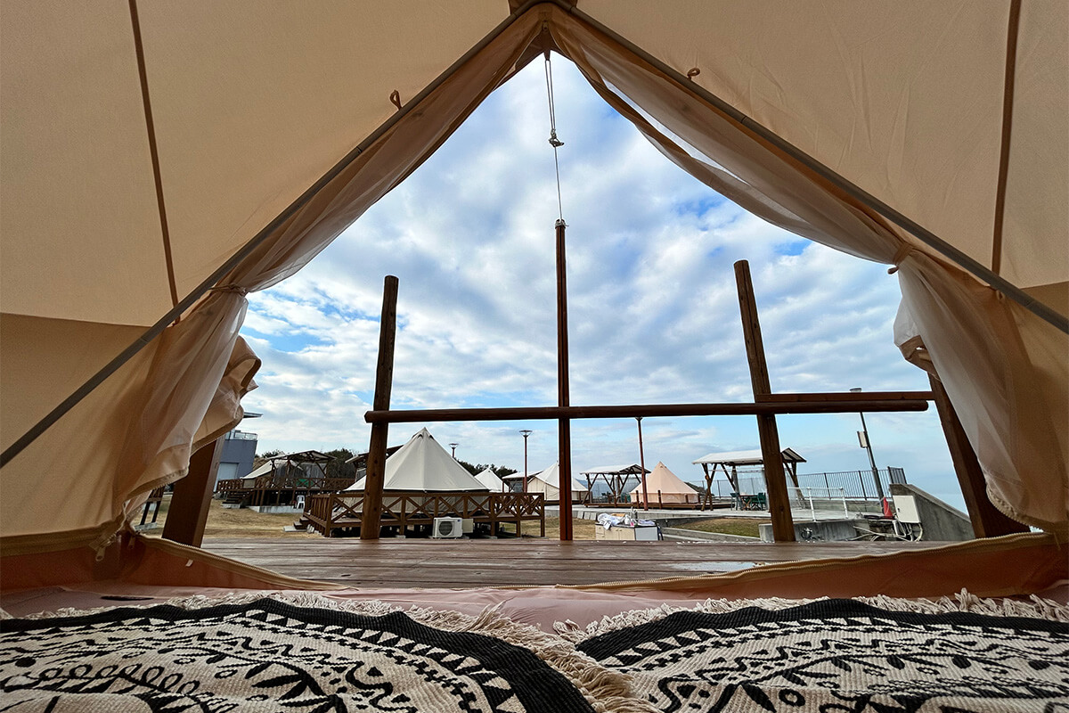 スイートテントの中から見た景色